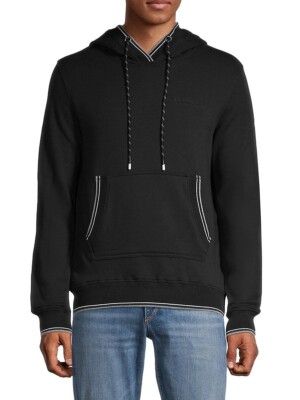 Ben Sherman Men's Regular Fit Mod Logo Hoodie - Black - Size M