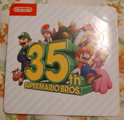 Super Mario 35 Anniversary Nintendo New York NY Exclusive Sticker Bros 35th 