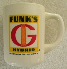 Vintage Funks G Hybrid MUG, Funk's Seedsmen to the World, Seed Corn Cup, Unused