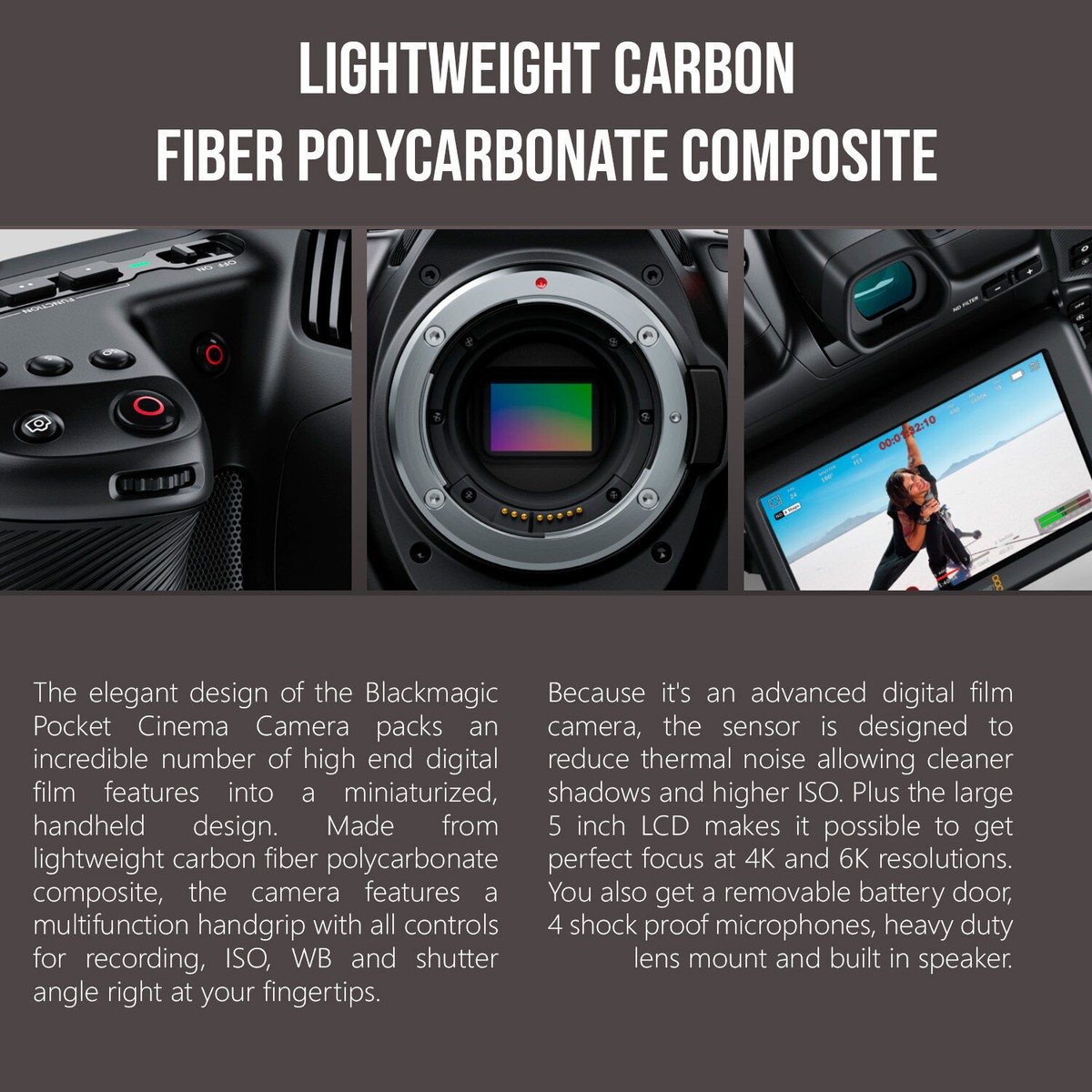 Blackmagic Pocket Cinema Camera 4K セット Blackmagic Design Pocket Cinema Camera 4K Kit with 2 x