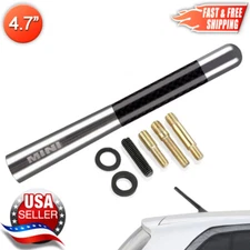 MINI Carbon Fiber Antenna Silver Aluminum Short 4.7" Inch For Mini Cooper