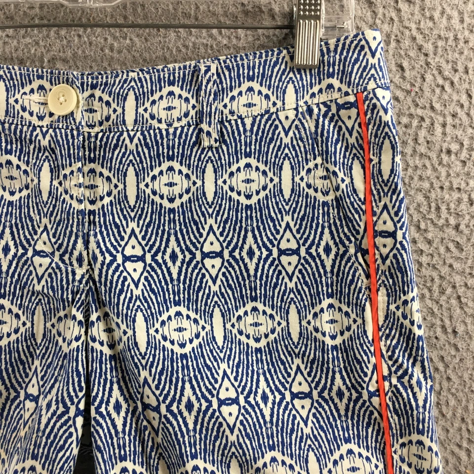 Pantalones Cortos Cabi Chinos Para Mujer 2 (Real 32X7) Azul Blanco Tiro Bajo Informales Bolsillos Cremallera Foto 3 de 4