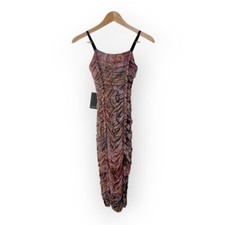 NWT Marciano Poetic Paisley Mathea Mesh Ruched Dress XS