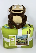 Circo Wild Safari Full Queen Quilt Standard Shams Set + Monkey Pillow