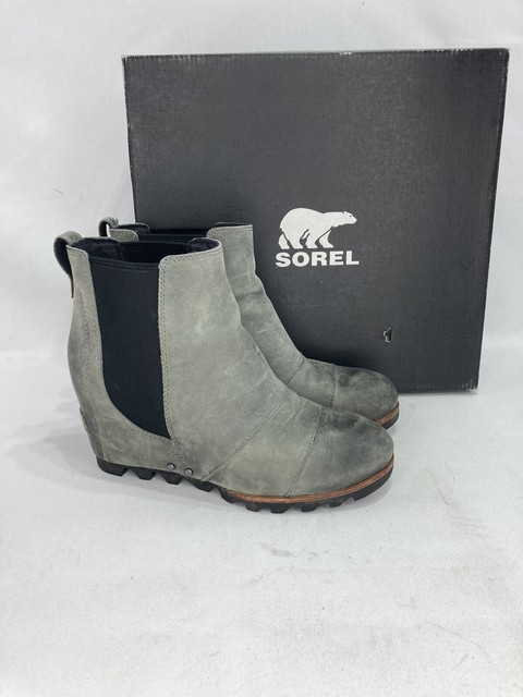 sorel lea wedge black