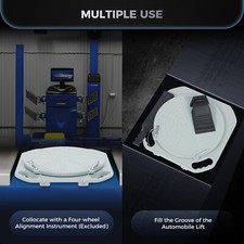 2pcs 3-Ton Front End Wheel Alignment Turntable Plate 360° Rotating Plate Table