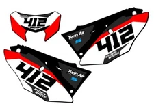 CRF 450 RL SG63  Custom MX Number Plates Senge Graphics Kit Compatible with