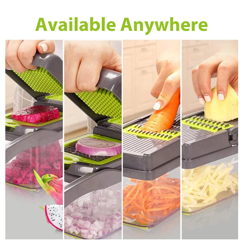 15-In-1 Vegetable Fruit Chopper Cutter Food Onion Veggie Dicer Slicer Kitchen US 15-In-1 Vegetable Fruit Chopper Cutter Food Onion Veggie Dicer Slicer Kitchen US