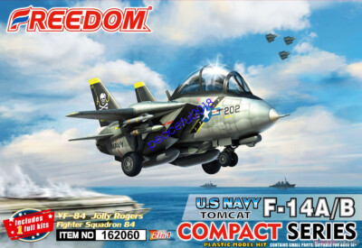 FREEDOM F162060 F-14A/B Tomcat VF-84 Jolly Rogers, Fighter Squadron 84 (2 in 1)