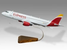 Airbus A320 Iberia Express Desk Wood Airplane Model New Small Scale 1/130