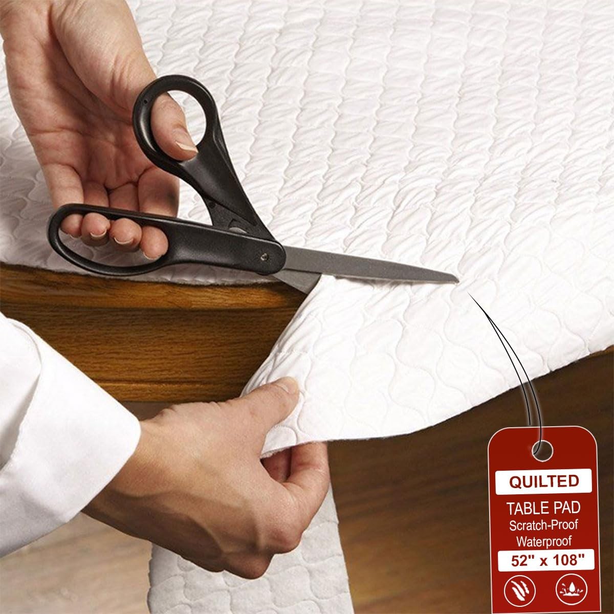 laminet - deluxe cushioned heavy-duty quilted table pad prot