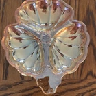 Vintage Carnival Glass Divided Glass Bowl