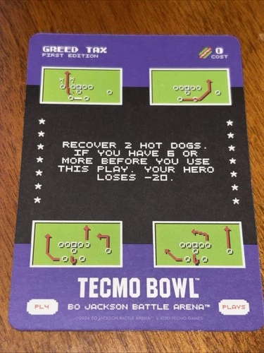 2026 Bo Jackson Battle Arena Tecmo Greed Tax Play #4 (PL4) SSP