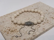 DAVID YURMAN Spiritual Bead Bracelet Sterling Silver with Riverstone 8mm