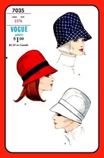 Vintage BUCKET Hat Pattern Bias Insets Vogue ...