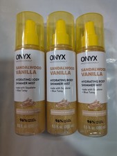 3 Hydrating Body Shimmer Mist, Sandalwood  Warm Vanilla, 6.5 fl oz 200 ml 