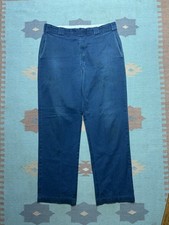 Vintage dickies 874 original fit chino twill work pants blue men s 35x31