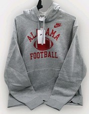 NEW Alabama Crimson Tide Football NIKE Gray Hooded Sweatshirt Men Sz XL  L4-D6 