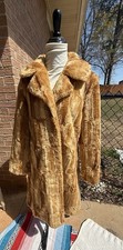 Vintage Cami Long Brown Faux Fur Coat Beautiful Fake Fur Size Medium