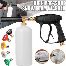 1/4" Hochdruckreiniger Schaumpistole Auto Wash Schaumlanze mit 5 Sprüh Düsen NEU