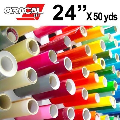 Oracal 651 Intermediate Adhesive Vinyl 24'' x 50 yard roll **free shipping**