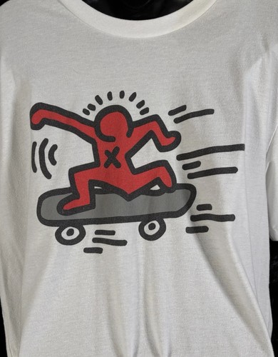 Gap Keith Haring T Shirt White Skateboard Size L Large Graphic Print Men’s VGUC - Picture 4 of 12