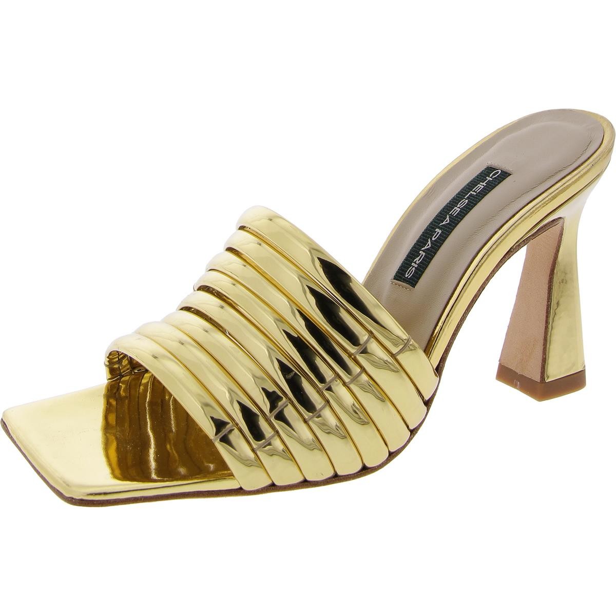 Женские босоножки Chelsea Paris Ace Gold Mule, размер 37, средний (B,M), BHFO 5645