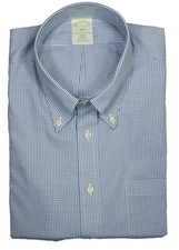 Brooks Brothers Slim The Original Polo Shirt 16-34/35 Non-Iron All Cotton Check