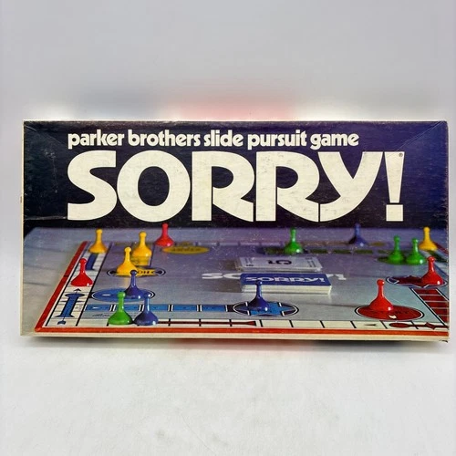 VINTAGE Sorry COMPLETE with Inserts Parker Brothers 1972 Classic Board Game