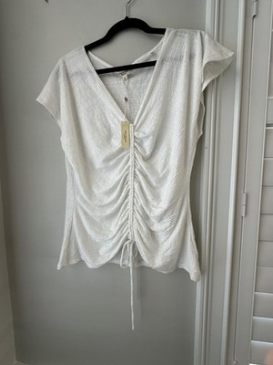 NWT MAX STUDIO London Women's White shirt Size XL MSRP $88.00