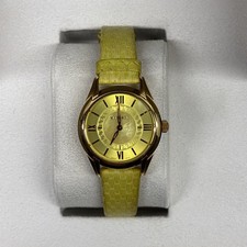 Versace Women's VFF050013 Dafne Rose Gold Ion Plated Steel Yellow Leather Watch