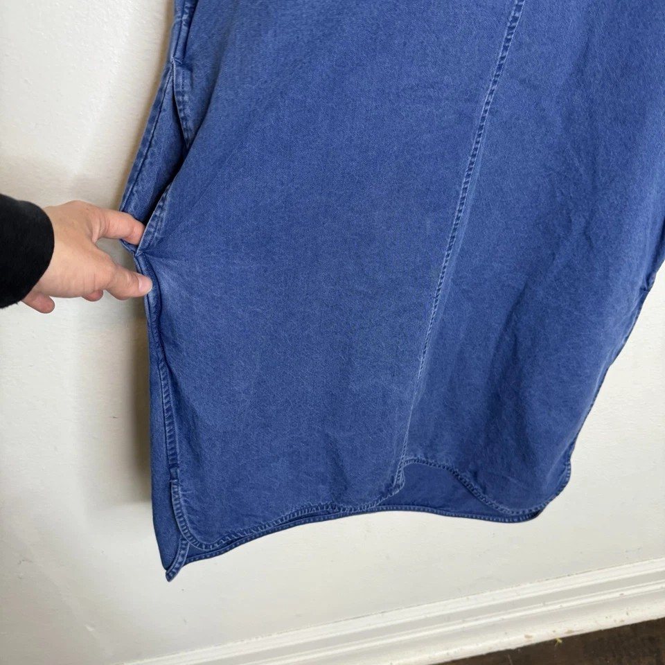 Vestido Camisa Everlane Popover Cuello Dividido 100% Algodón Manga Corta Para Mujer’s 0 Foto 4 de 4