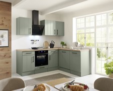 Cucina Angolare Country Verde Anton 220 Induzione Senza Frigorifero Respekta