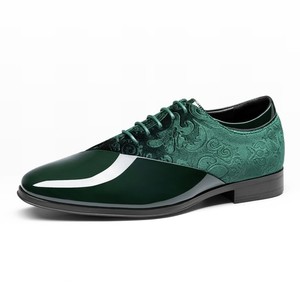 slim fit dress slacks Shop Ross Olive & Natural Leather Oxford Shoes main image 1