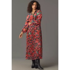 NWT Farm Rio x Anthropologie Pleated Drop-Waist Maxi Dress - Size S