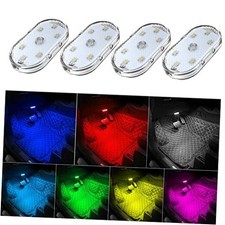 4Pcs Car LED Lights Interior Wireless Interior Car Lights with 6 7 Colors