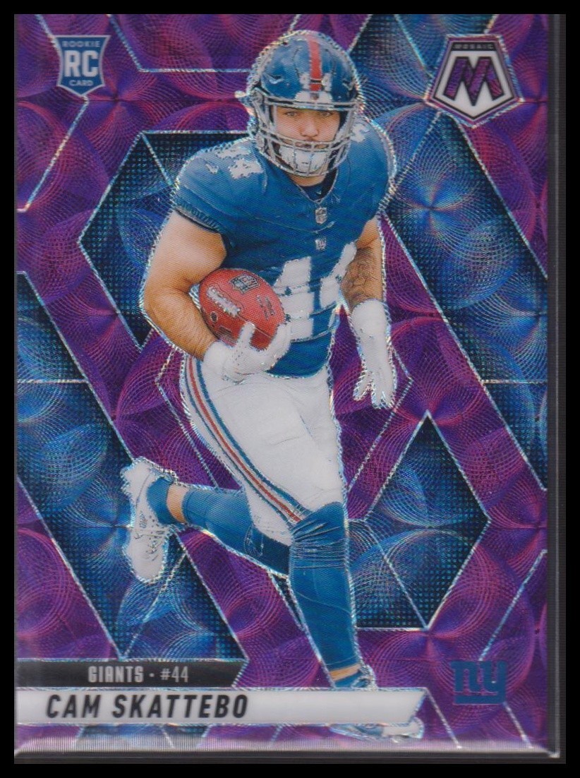 2025 Panini Mosaic Prizm Purple Scope CAM SKATTEBO Rookie #305 New York Giants