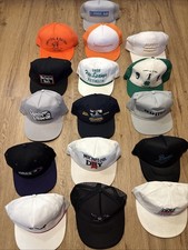 Lot Of 16 Vintage 80  s SnapBack Trucker Hats Bait Shop Battleship Memorial
