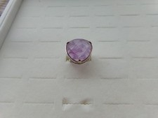 Purple Stone Solid Sterling Silver 925 Ring Size 7.5