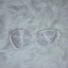 1980s TRUE VINTAGE white strapless underwire bra.