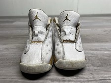Air Jordan 13 Retro TD Toddler White Wheat Del Sol 8C DJ3004-171 Preowned