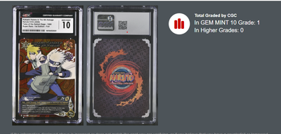 CGC 10 Naruto TCG N-1060 Kakashi Hatake & The 4th Hokage 1st ED | eBay