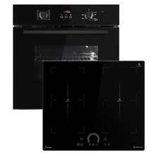 Autarkes Herdset: 60cm Einbaubackofen + 59cm Induktionskochfeld Grill Heißluft