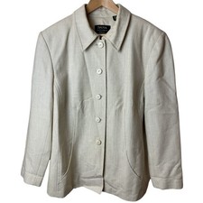 Dana Buchman Wool Blend Beige Jacket Blazer Size 18