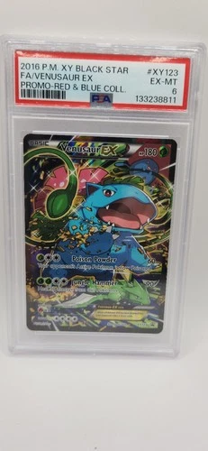 2016 Pokemon XY Black Star Promo Full Art Venusaur EX XY123 PSA 6