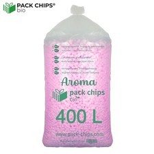 400 Liter BIO Verpackungschips mit Rosenduft Packpolster F&uuml;llmaterial Chips ROSA