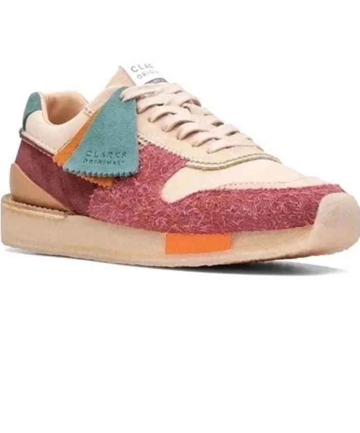 Clarks Originals Ladies TORRUN Dark Pink Combi Leather Trainers SIze UK 7.5 D - Image 4 of 4