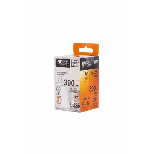Bombilla LED Silver Electronics 960328 E27 3W 3000K - Imagen 3 de 3