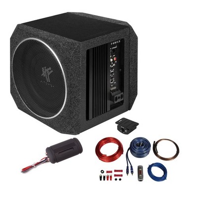 Hifonics ZX82A - Universal 20cm Aktiv Kofferraum Subwoofer/Bass Upgrade Set