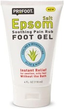 ProFoot Epsom Salt Foot Gel Soothing Pain Rub Aloe  Mint Scent 4 Oz 3 Pack